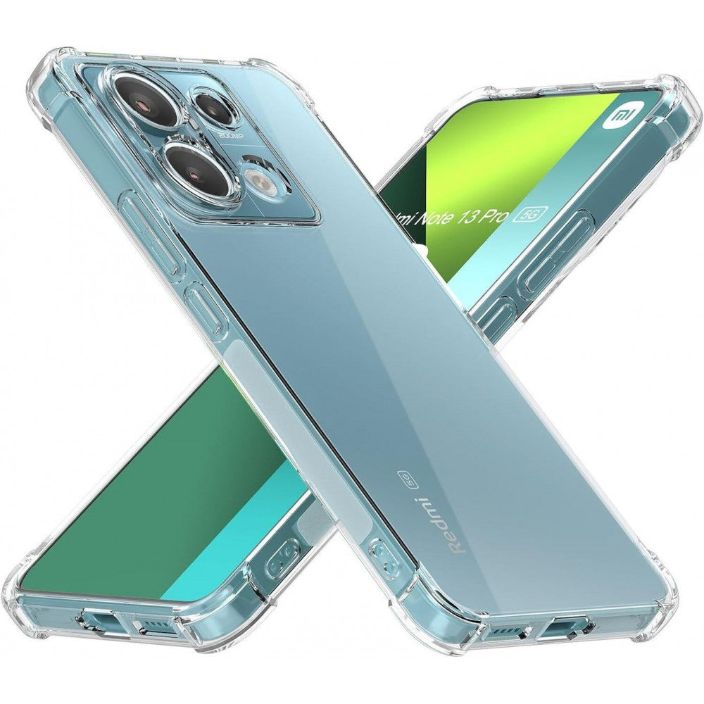 AntiShock Clear Back Cover Soft Silicone TPU Bumper case for Redmi Note 13 Pro 4G