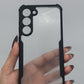 iPaky Samsung S23 Plus Shockproof Matte Black Border Camera lens Protection back cover Case