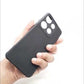 infinix Smart 7 Carbon Fiber texture Hard Rubber armour back cover shock-porof case