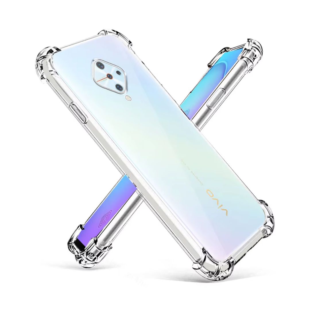 AntiShock Clear Back Cover Soft Silicone TPU Bumper case for Vivo S1 Pro