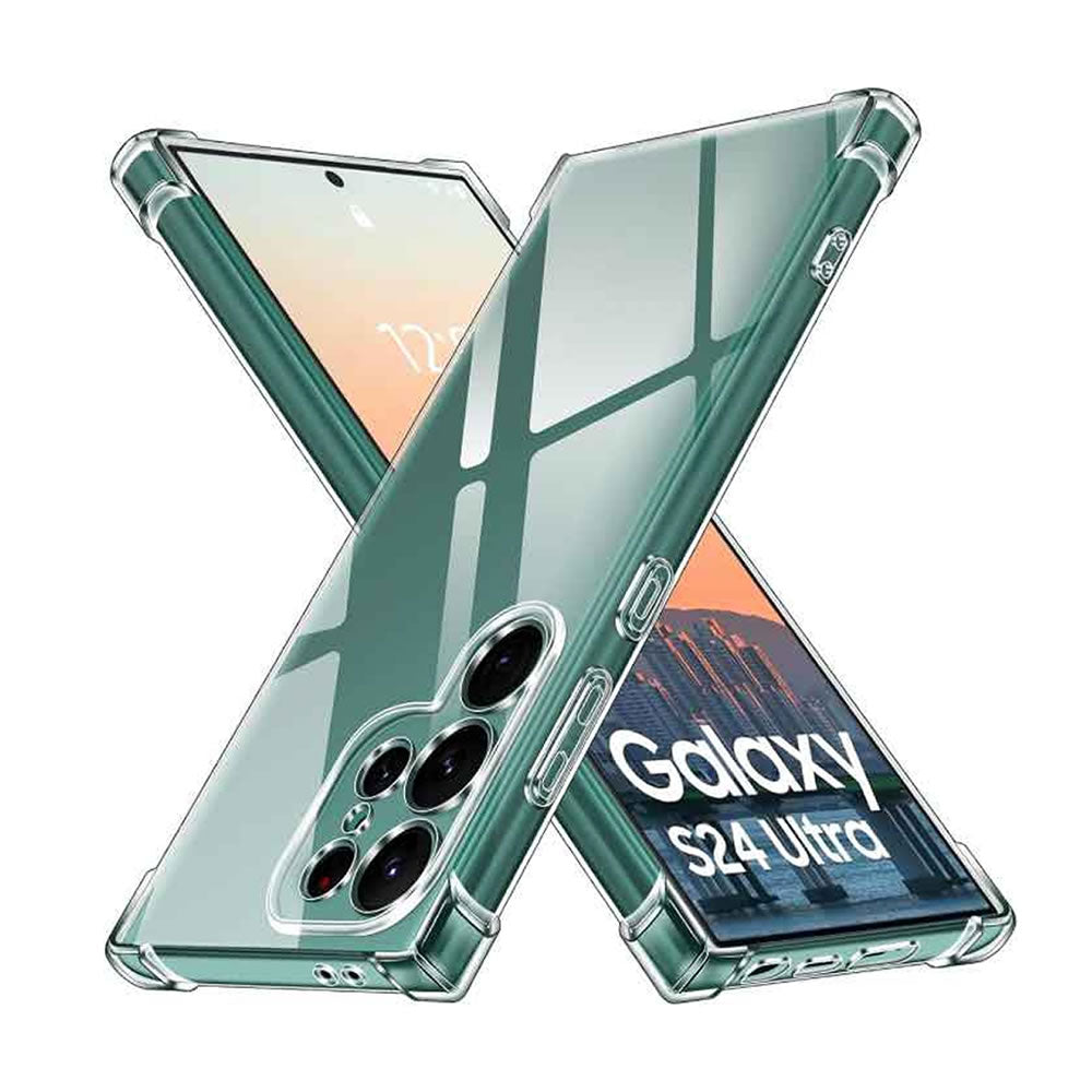 AntiShock Clear Back Cover Soft Silicone TPU Bumper case for Samsung S24 Ultra