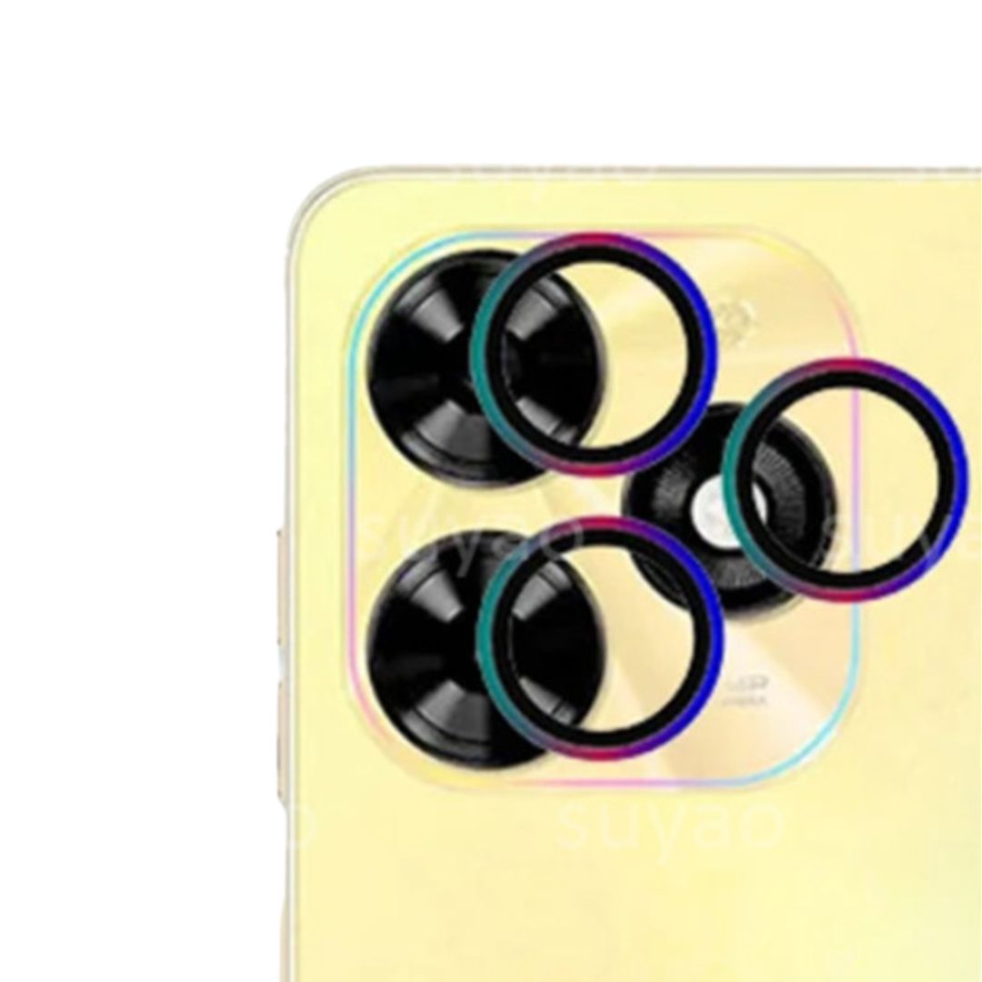 infinix Smart 8 Camera lens protection Ring with Tempered glass