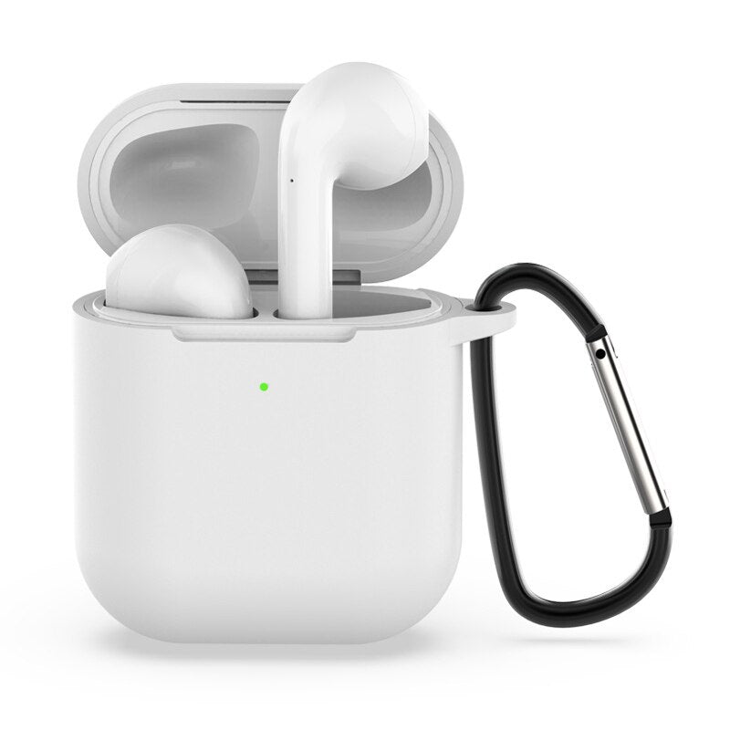 Soft Silicone with Clip Metal Hanger for apple airpod 1/2