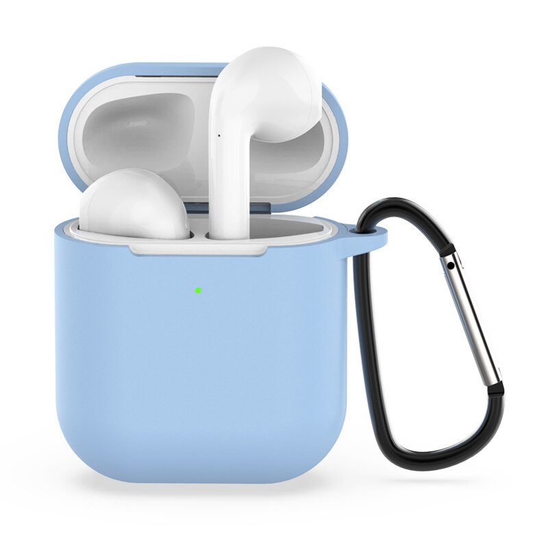 Soft Silicone with Clip Metal Hanger for apple airpod 1/2