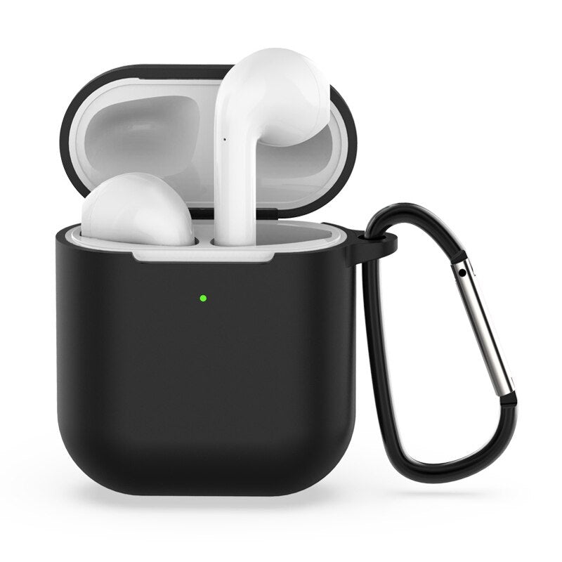 Soft Silicone with Clip Metal Hanger for apple airpod 1/2