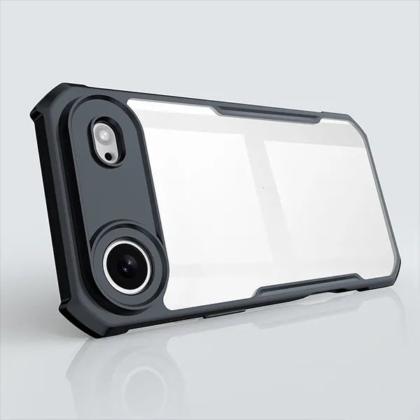 iPhone 17 Air Shockproof Matte Black Border Aly Camera lens Protection back cover Case
