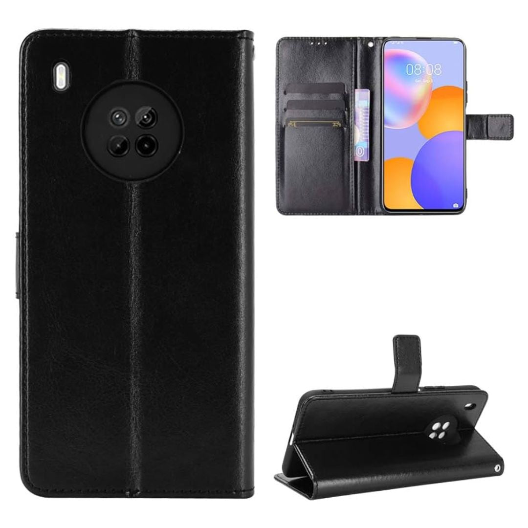 Huawei Y9A Leather Pouch Case Premium Leather texture full cover